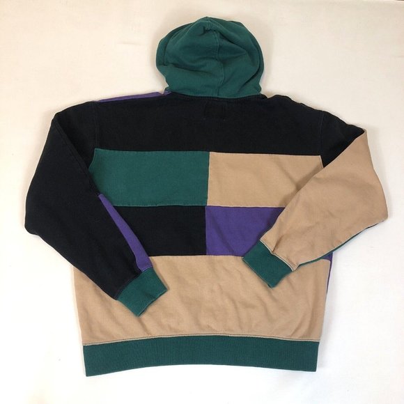 Urban Outfitters Colorblock Sweatshirt Hoodie Size Small Pocket Multicolor - Picture 6 of 9